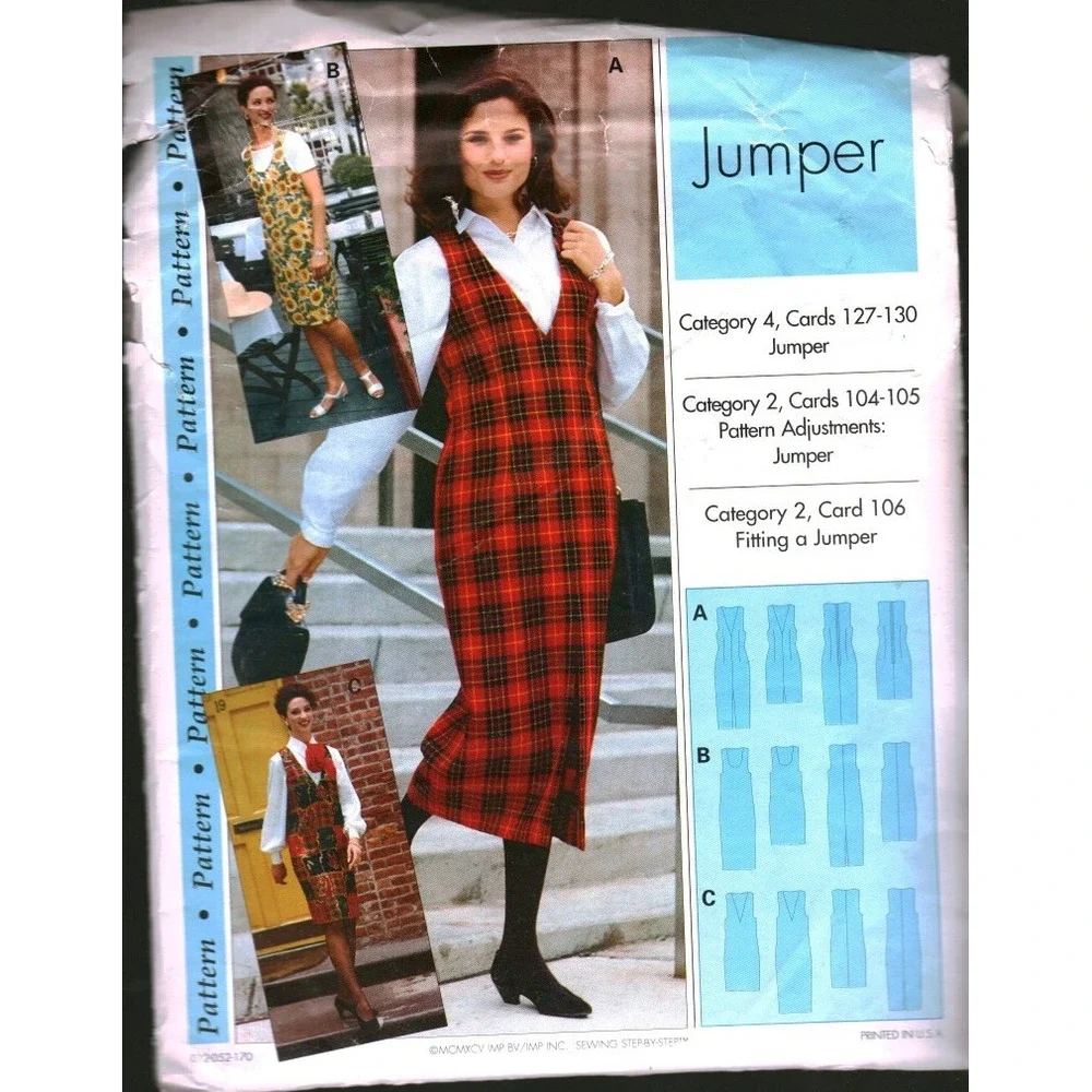 Vintage Sewing Step-By-Step IMP Inc Jumper Pattern Misses Sizes 14-22 UNCUT